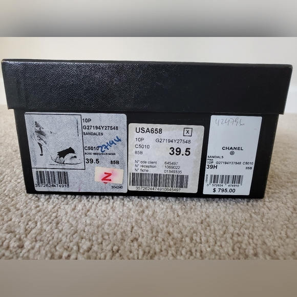 Chanel Pink Fabric Sandals (Size 9.5) - Picture 6 of 9